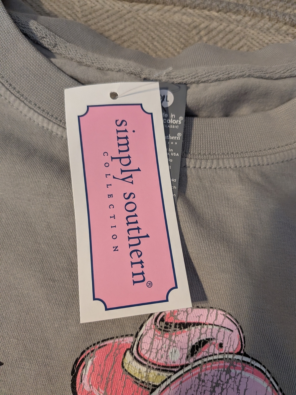 Simply Southern Graige Tee with Pink Western Graphic - Picture 2 of 6